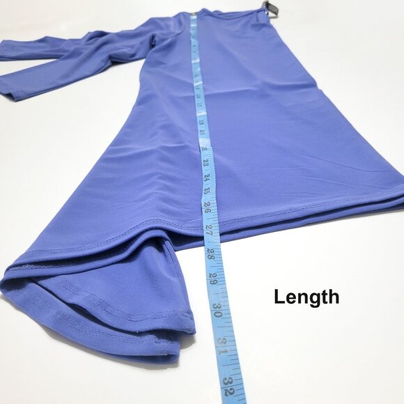 Clara Sunwoo Womens Long Sleeve Tunic Size XS Blue Keyhole Neck Asymmetric Hem - Picture 6 of 8